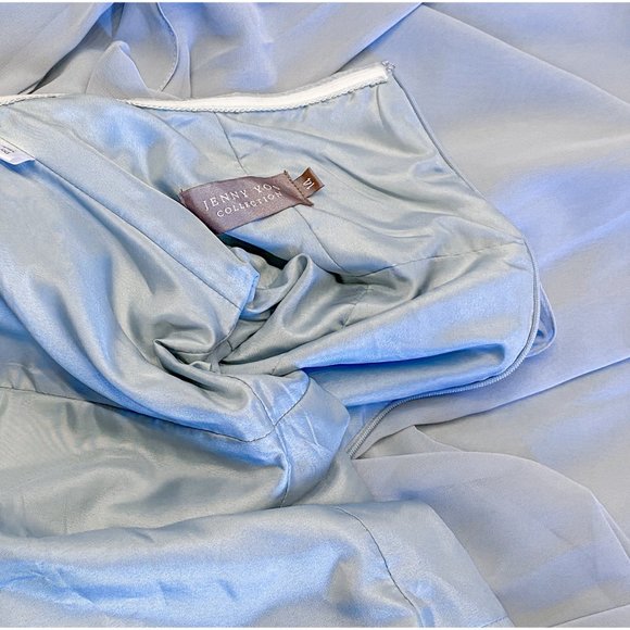 Jenny Yoo Convertible Adjustable Light Blue High Imperial Waist Maxi Dress Sz 14 - Picture 11 of 11